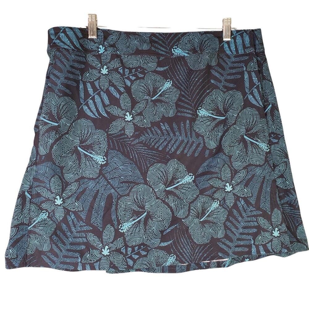 RipSkirt Hawaii Women’s Size XL Maui Moonlight Navy Blue Floral Wrap Skirt - Picture 2 of 8